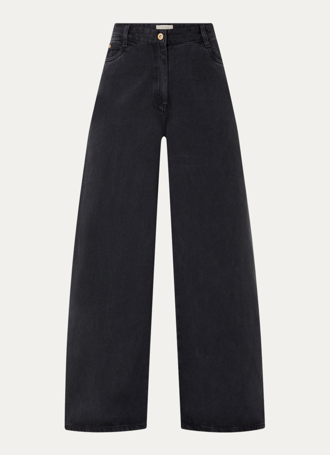 Sessùn Dalt high waist wide leg jeans  - voorkant 3 antraciet