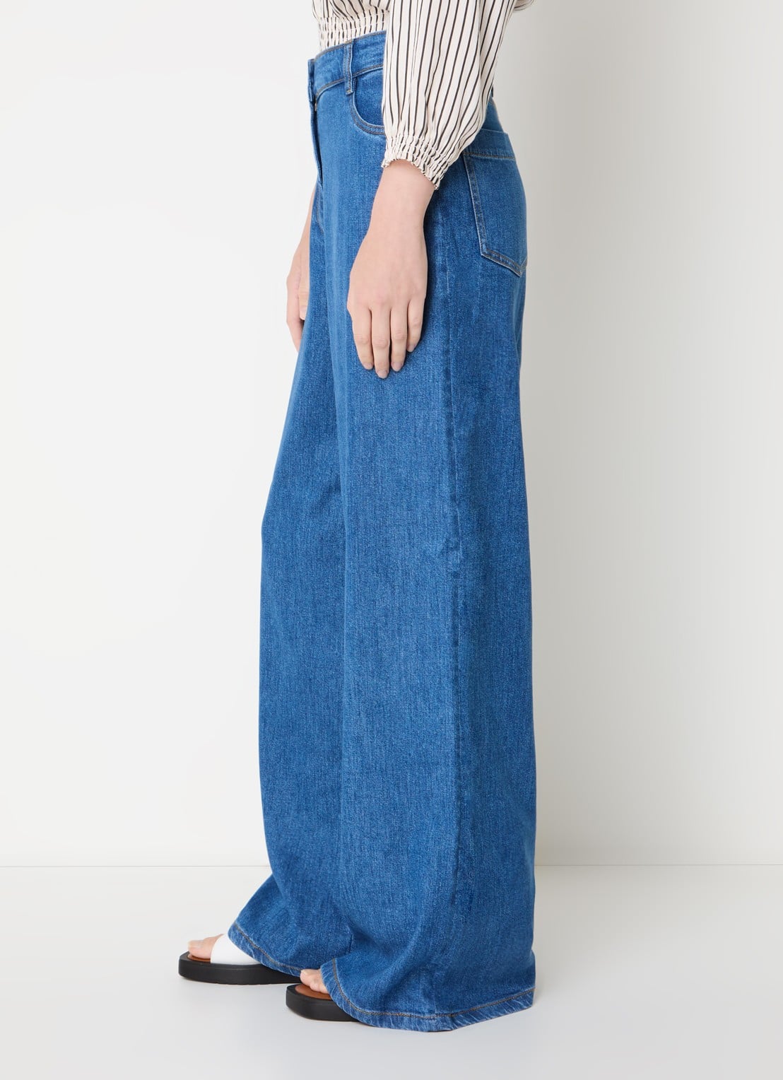 Sessùn Dalt high waist wide leg jeans  - detail 4 indigo