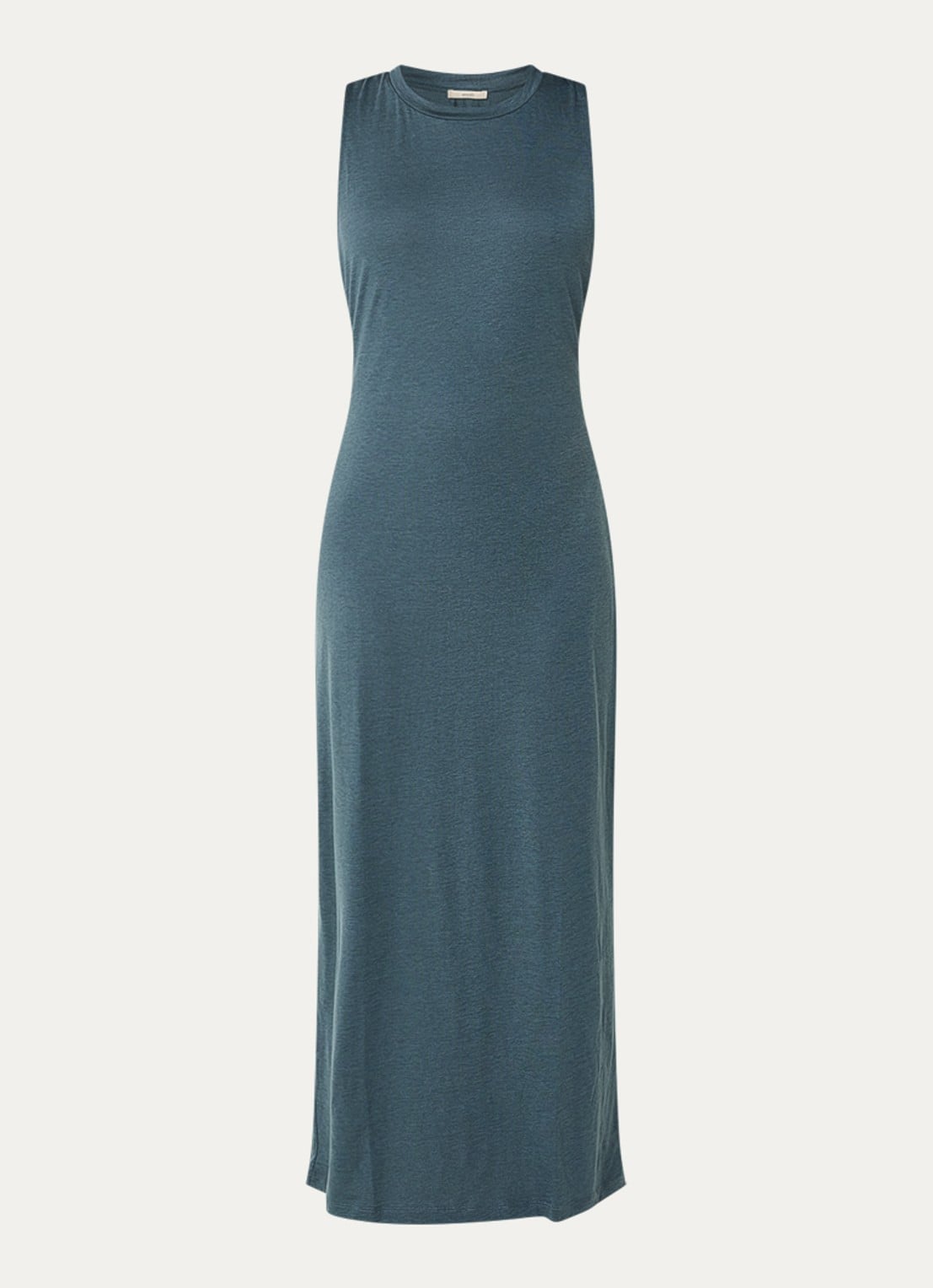 Sessùn Danae maxi jurk van jersey met gemêleerd dessin - voorkant 3 petrol
