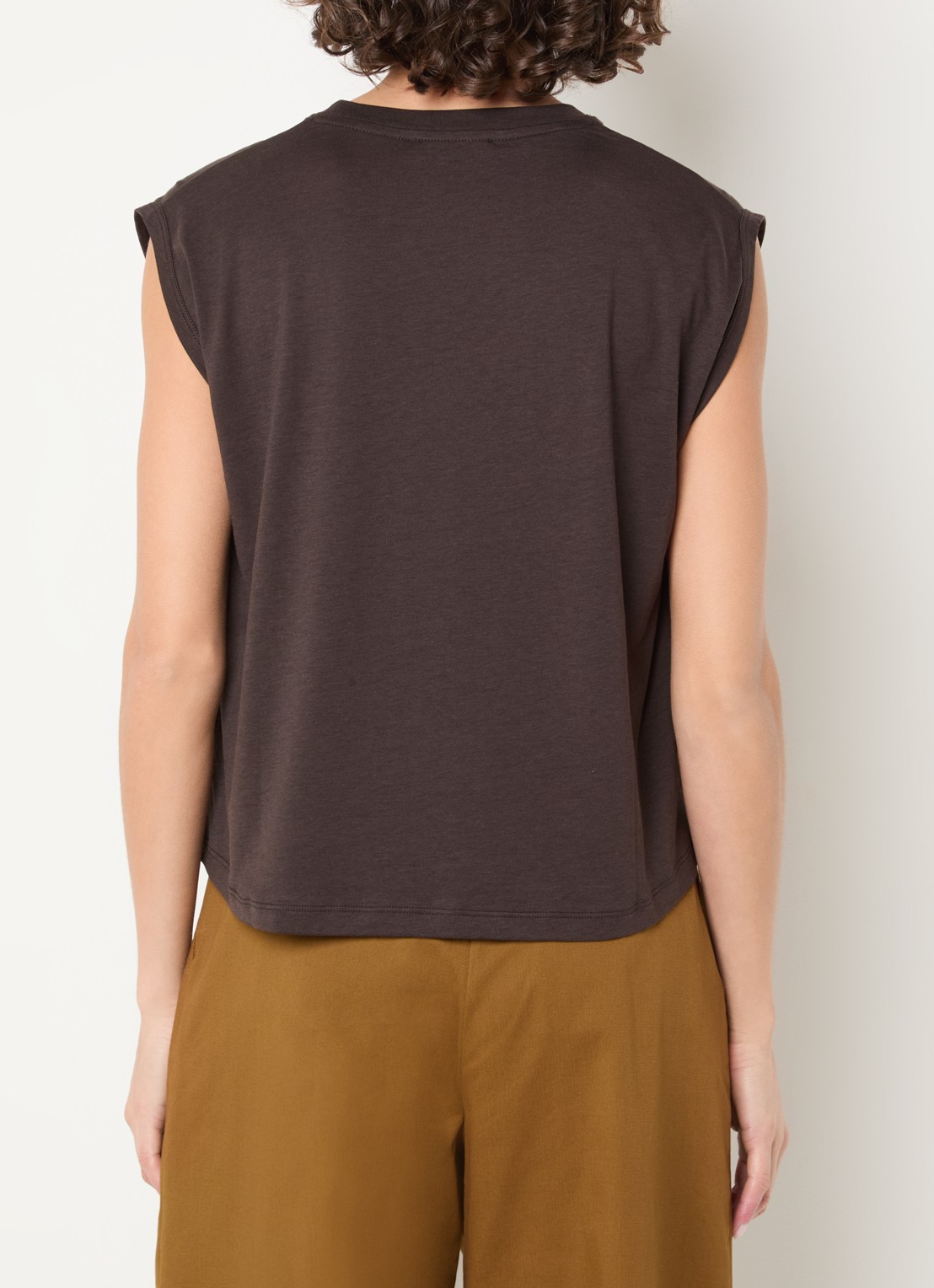 Sessùn Deedoo T-shirt met ronde hals - achterkant donkerbruin
