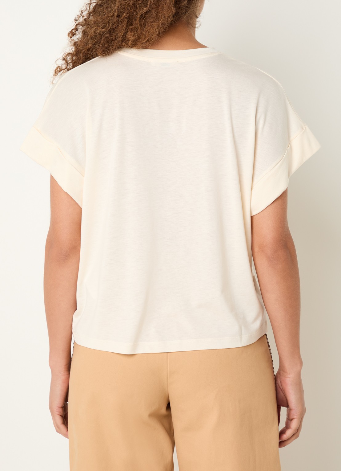 Sessùn Dimentica T-shirt met vlindermouw - achterkant 4 gebroken wit