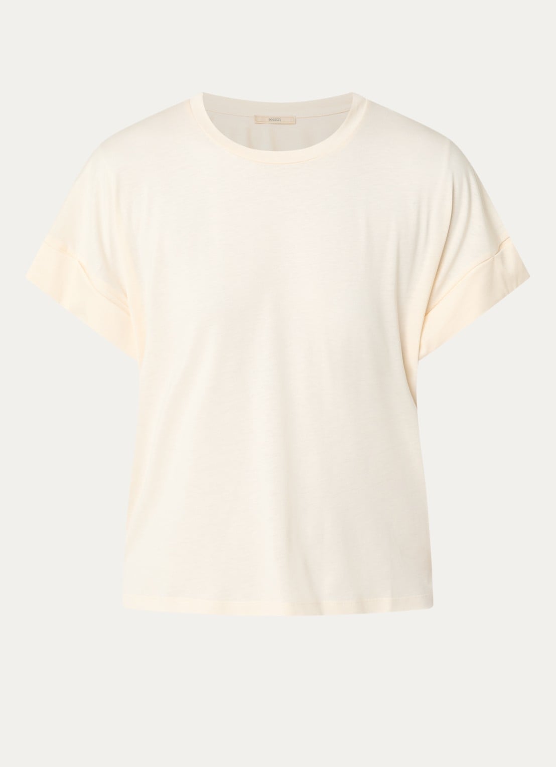 Sessùn Dimentica T-shirt met vlindermouw - voorkant 2 gebroken wit