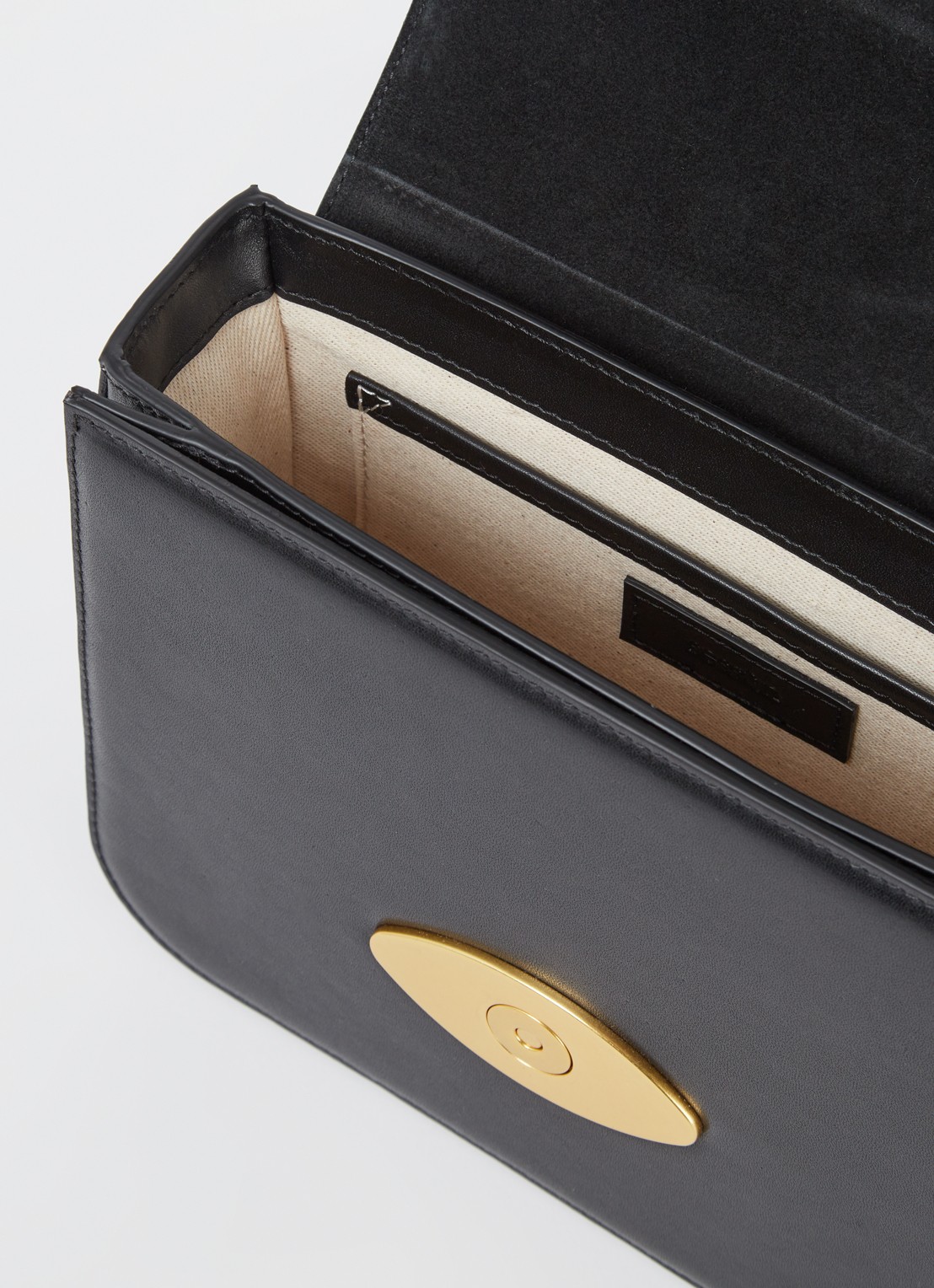 Sessùn Diviluz crossbodytas van leer met verstelbare schouderriem - detail 3 zwart