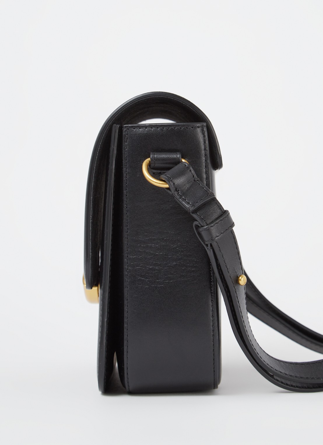 Sessùn Diviluz crossbodytas van leer met verstelbare schouderriem - detail 4 zwart