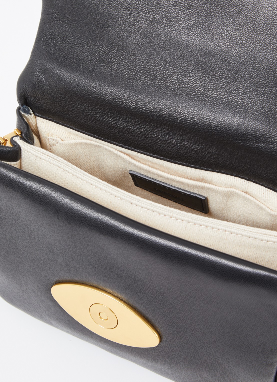 Sessùn Diviluz Puffy crossbodytas van lamsleer - detail 3 zwart