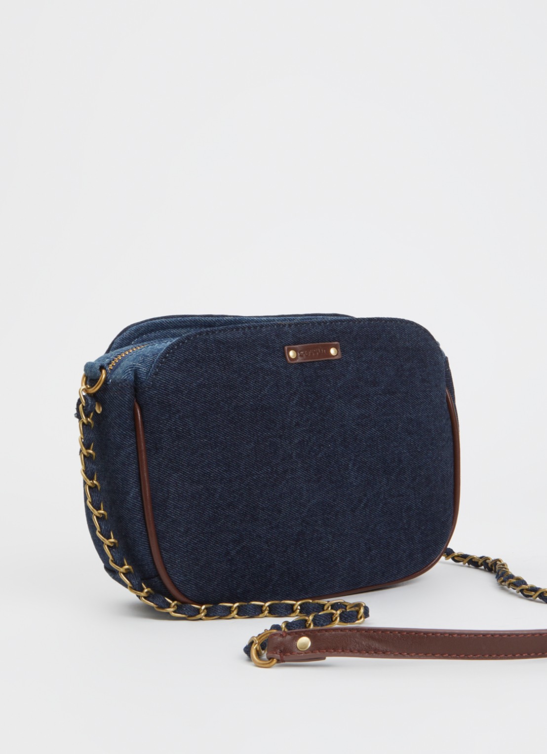 Sessùn Divine Braided crossbodytas met details van lamsleer - achterkant 5 indigo