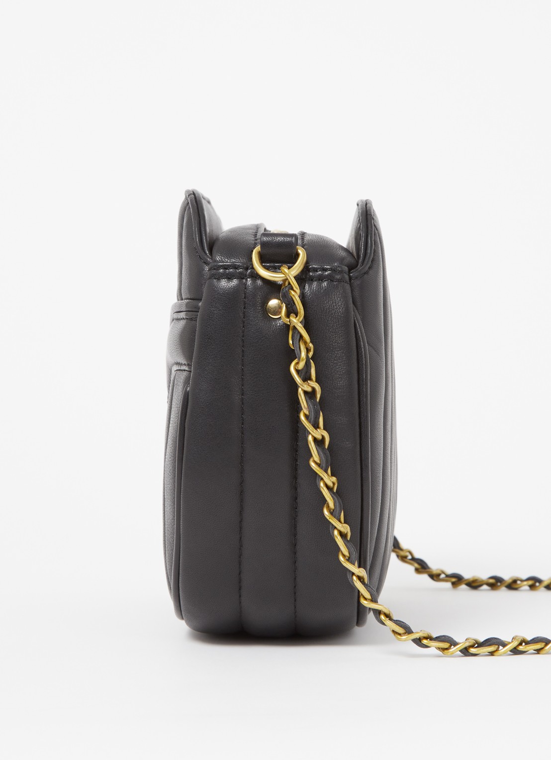 Sessùn Divine crossbodytas van lamsleer - detail 3 zwart