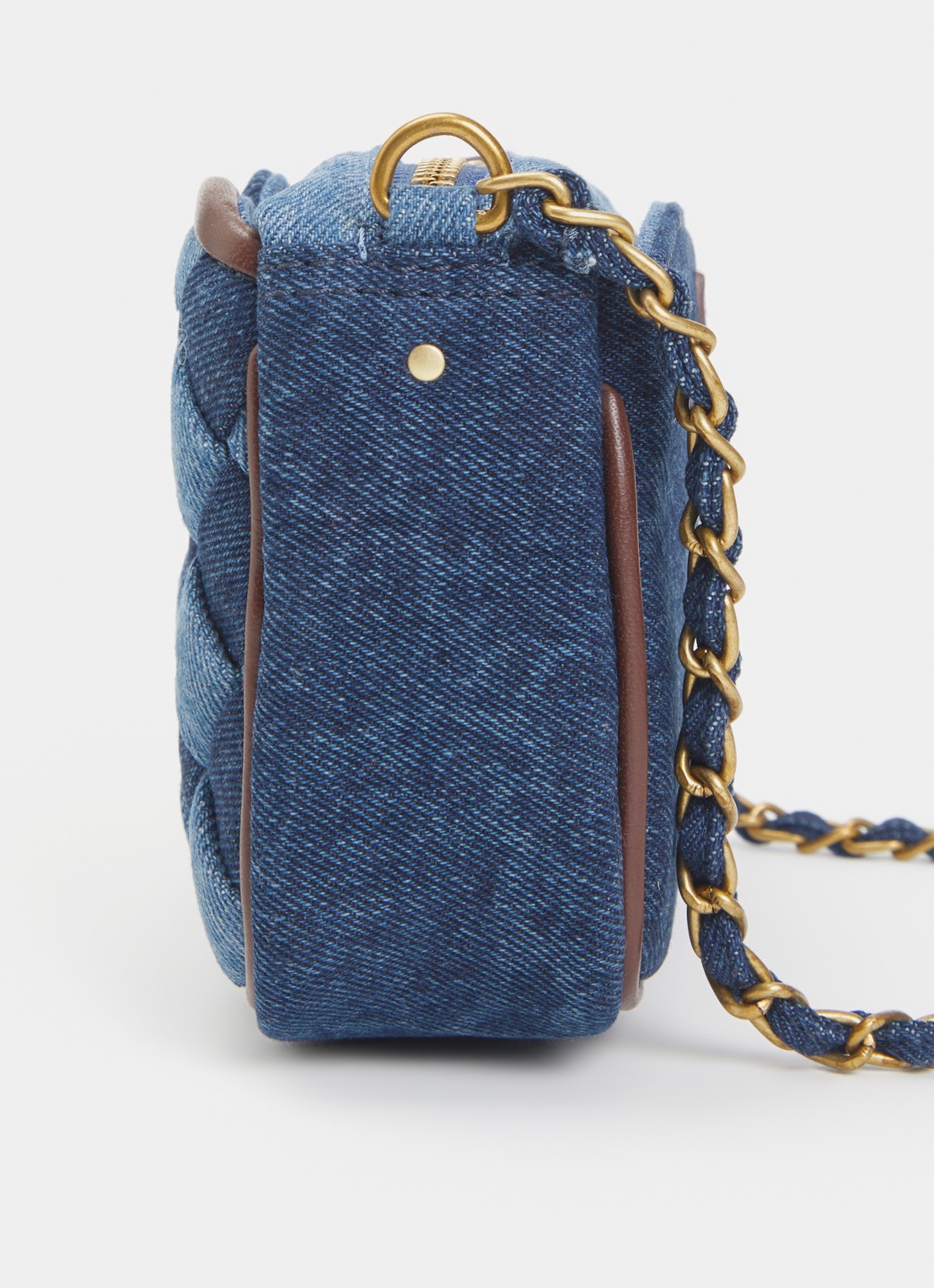 Sessùn Divinou crossbodytas van denim met quilt patroon - detail 4 denim