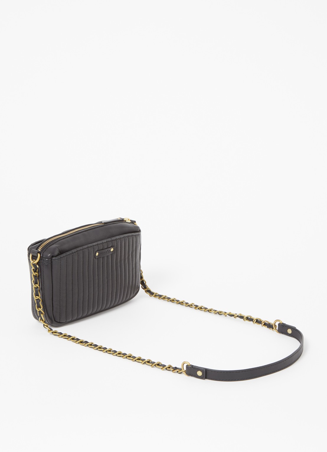 Sessùn Divinou crossbodytas van lamsleer  - achterkant 2 zwart