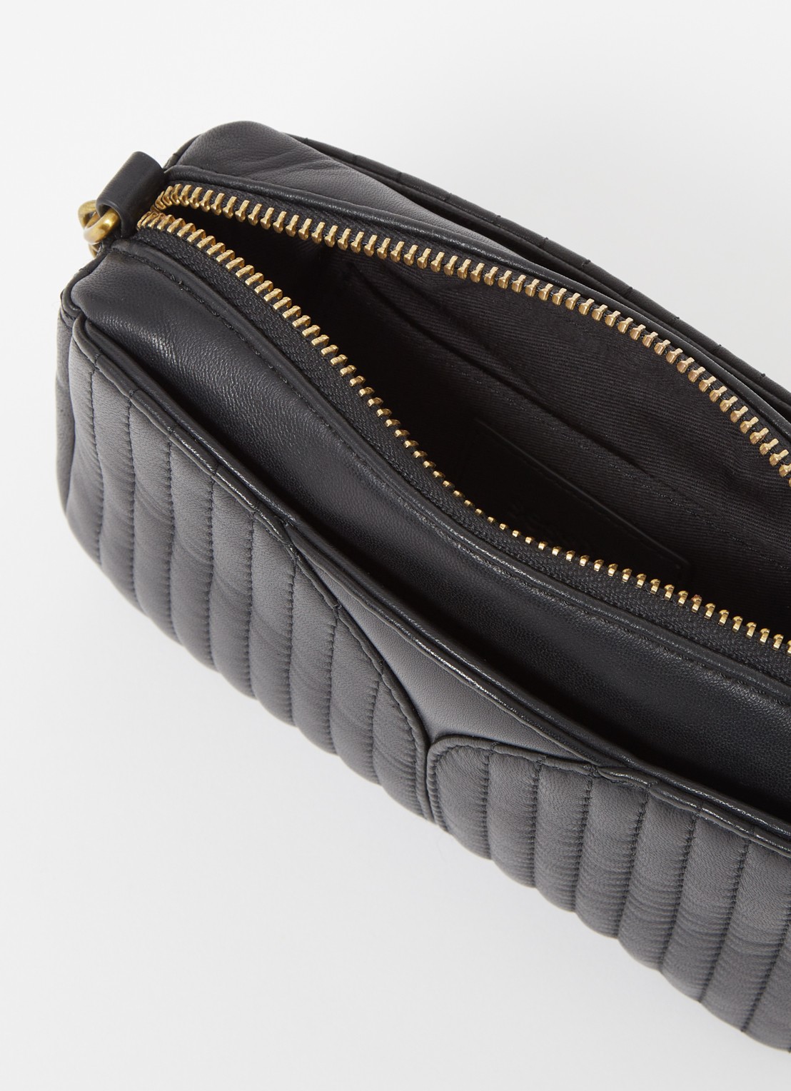 Sessùn Divinou crossbodytas van lamsleer  - detail 3 zwart