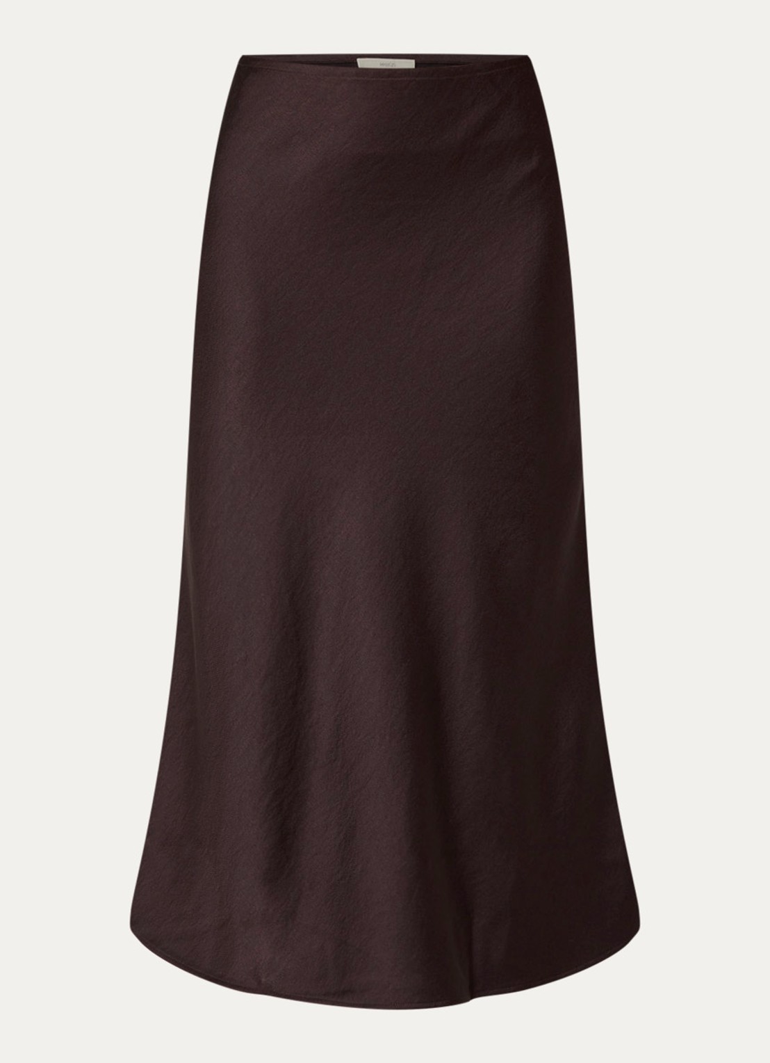 Sessùn Gilda midi rok van satijn - voorkant 3 aubergine