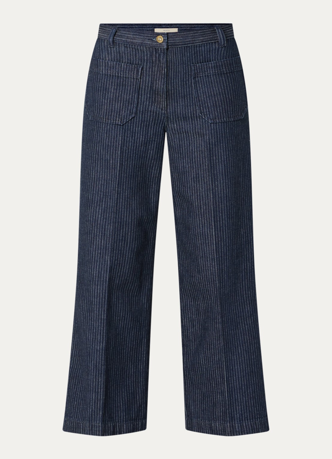 Sessùn High waist cropped straight leg jeans met donkere wassing - voorkant 3 indigo