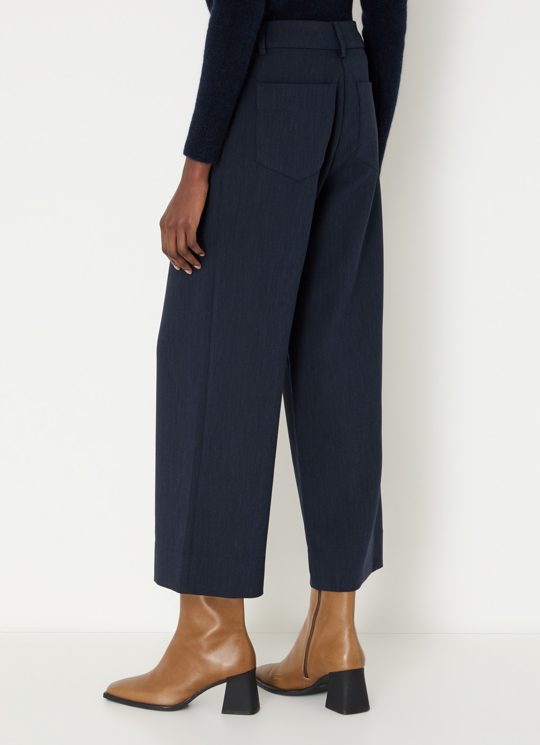 Sessùn Hudkin high waist loose fit pantalon met steekzakken - achterkant 2 indigo