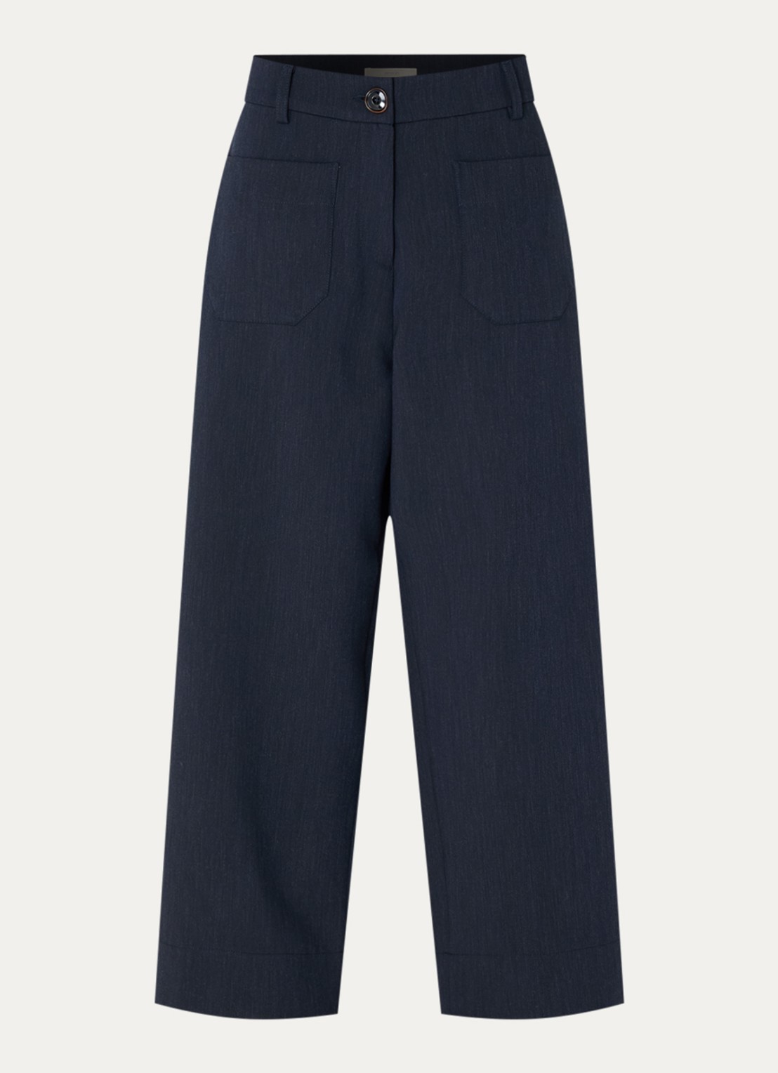 Sessùn Hudkin high waist loose fit pantalon met steekzakken - voorkant 3 indigo