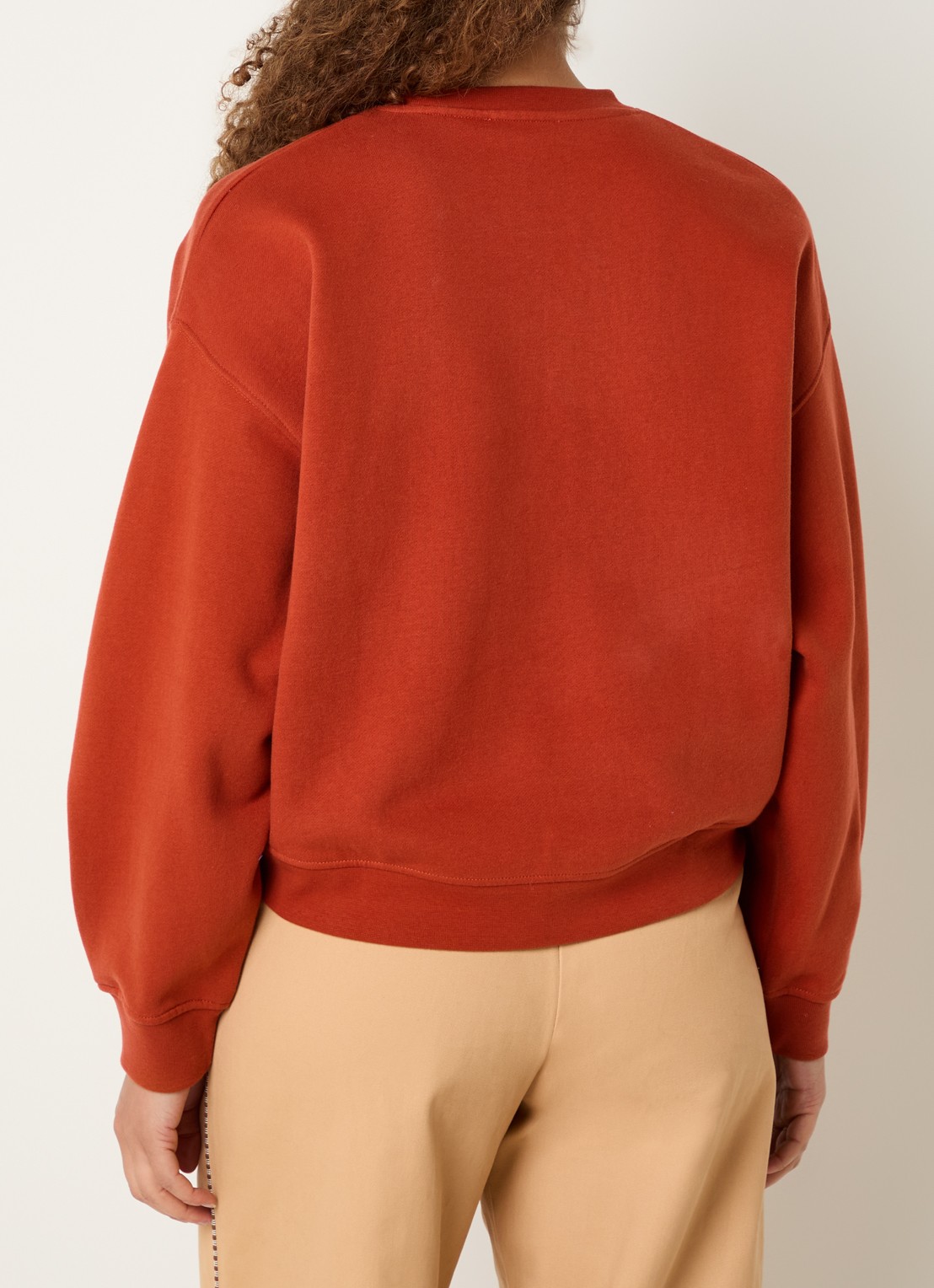Sessùn Inea sweater met ronde hals - achterkant 4 steenrood