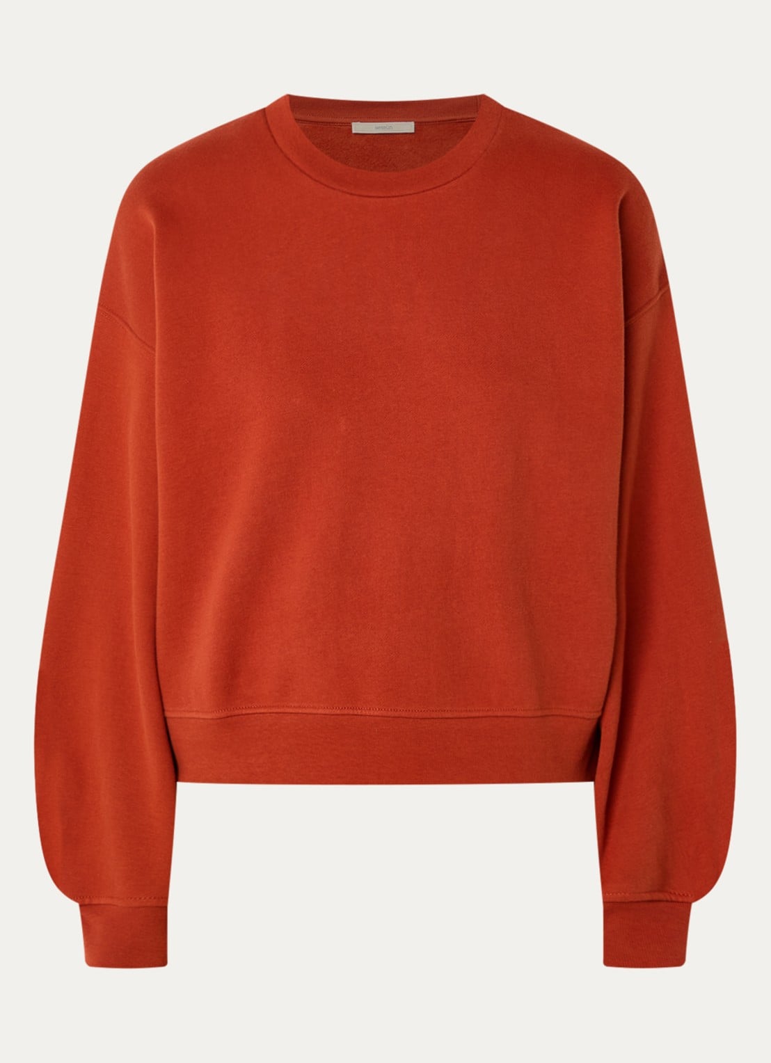Sessùn Inea sweater met ronde hals - voorkant 2 steenrood