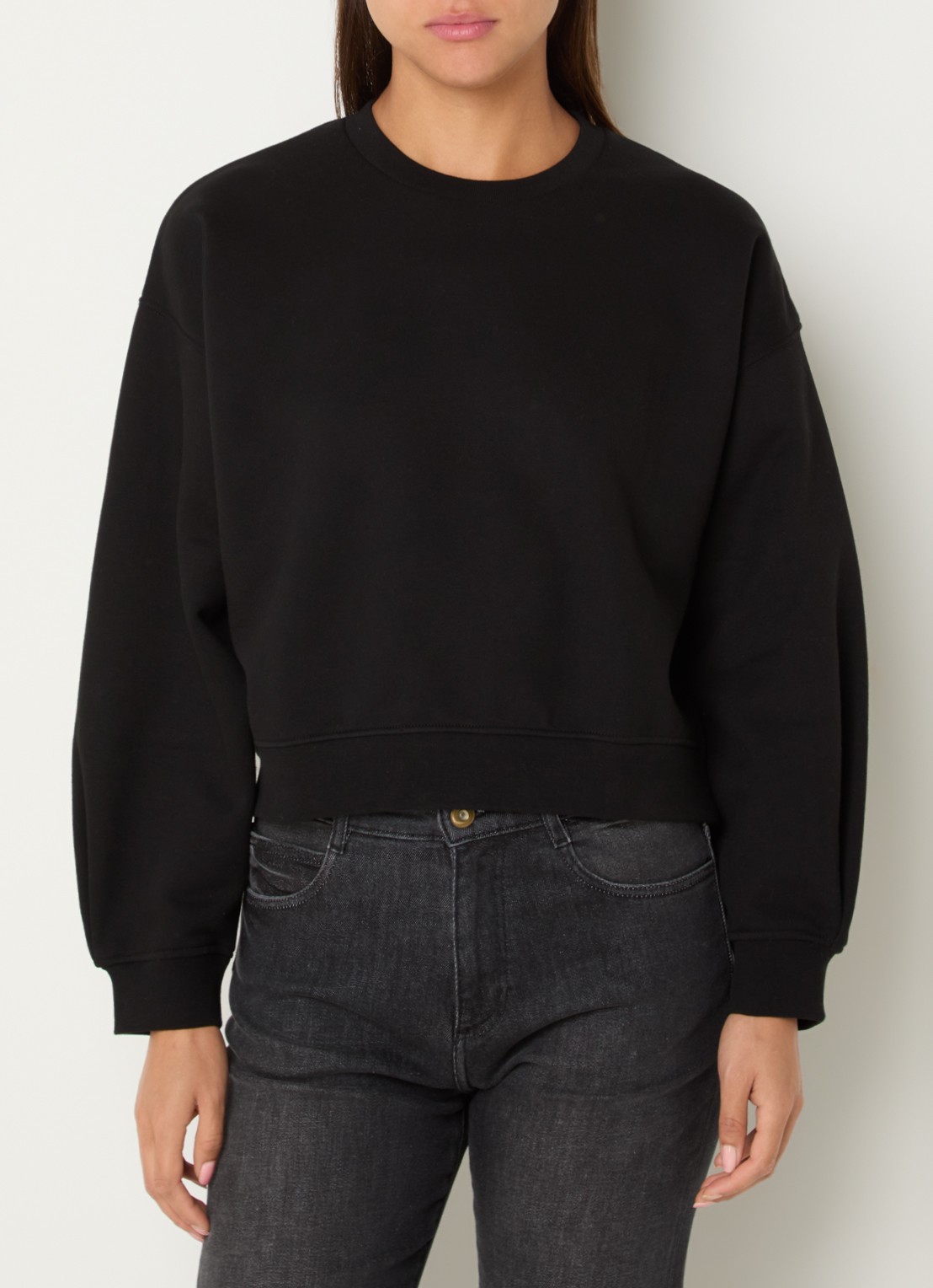 Sessùn Inea sweater met ronde hals - detail 2 zwart
