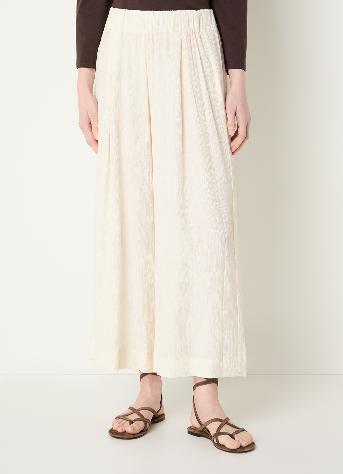 Sessùn Isla Minima culottes van crêpe  - detail 4 creme