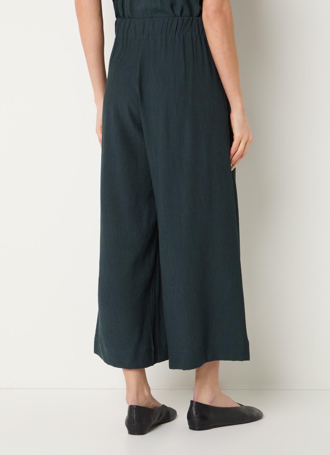 Sessùn Isla Minima culottes van crêpe  - achterkant 2 petrol