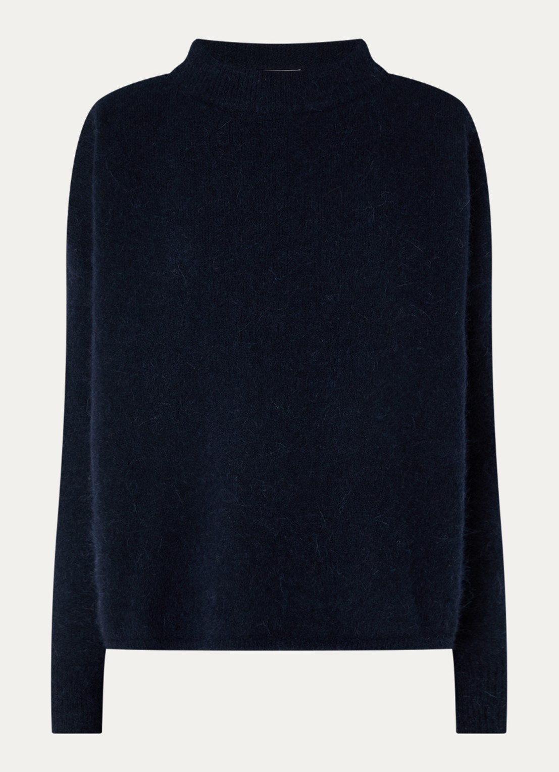 Sessùn Kunlun grofgebreide trui in alpaca wolblend - voorkant 2 donkerblauw