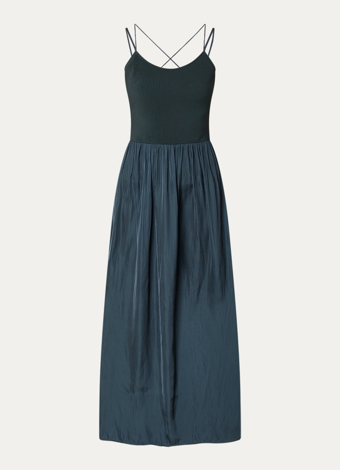 Sessùn Mambo midi jurk met cut-out detail - voorkant 2 petrol