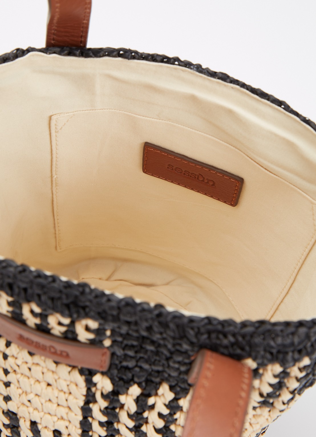 Sessùn Mimi Tara R handtas met afneembare schouderriem - detail zwart