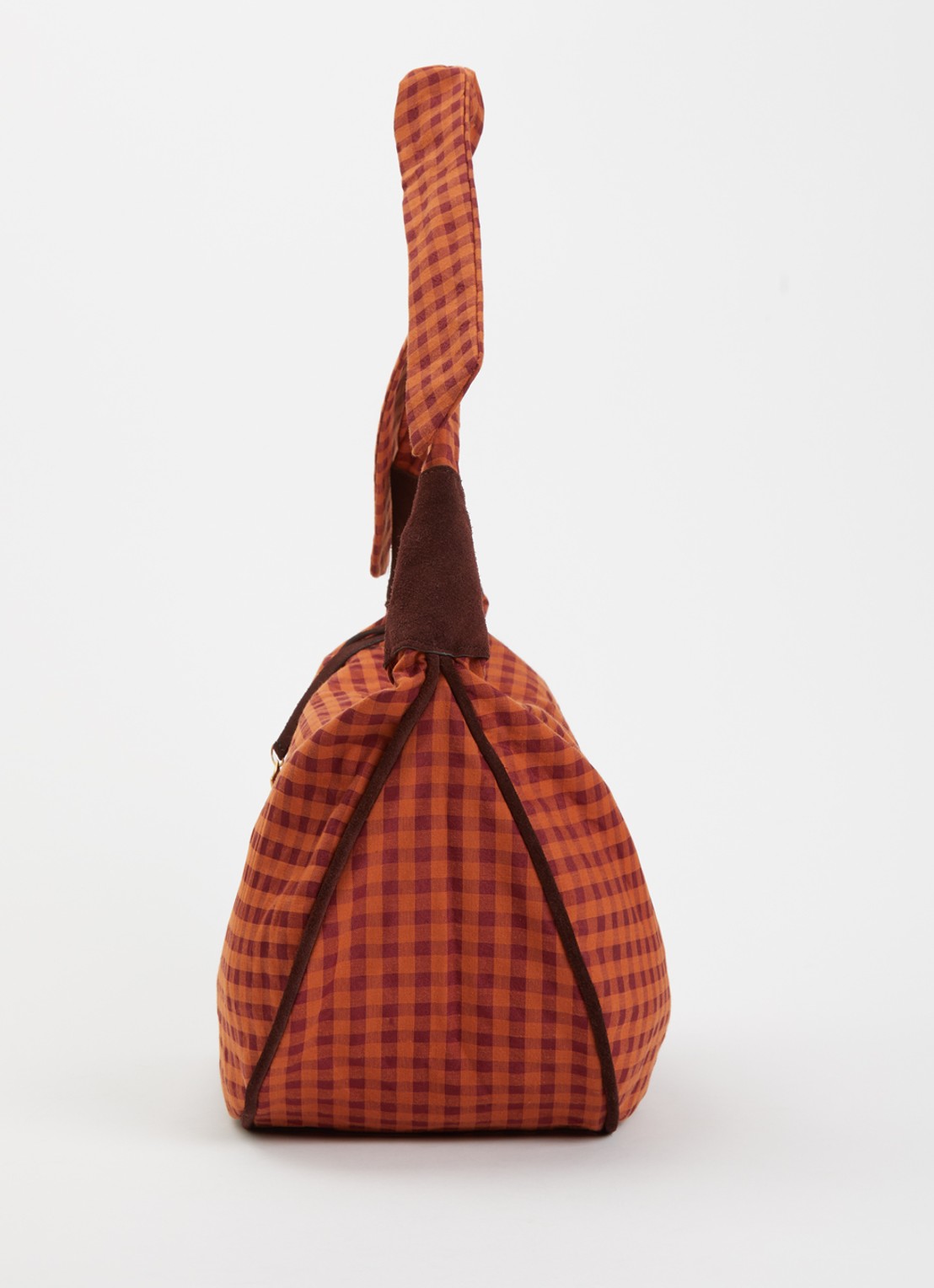 Sessùn Minilango crossbodytas met suède details  - detail 4 oranjebruin