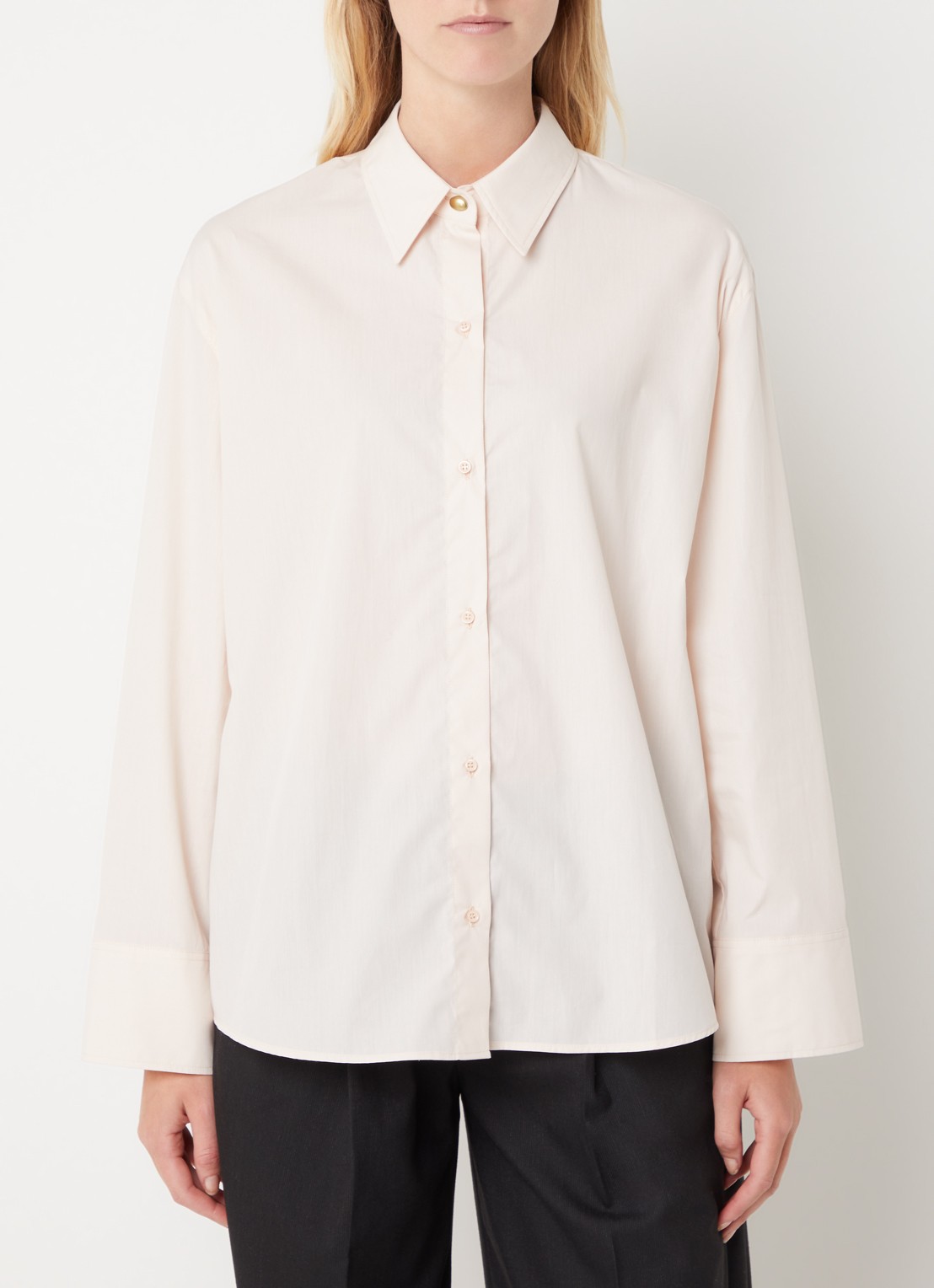 Sessùn Neomi blouse van katoen - detail beige