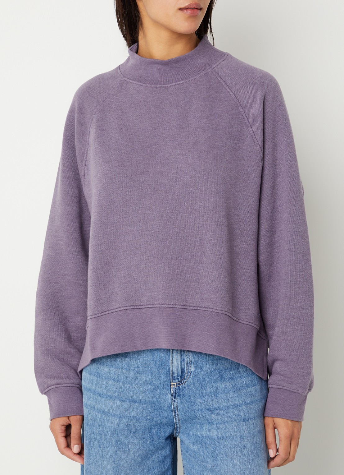Sessùn Oliveira sweater met opstaande kraag - detail 4 lichtpaars