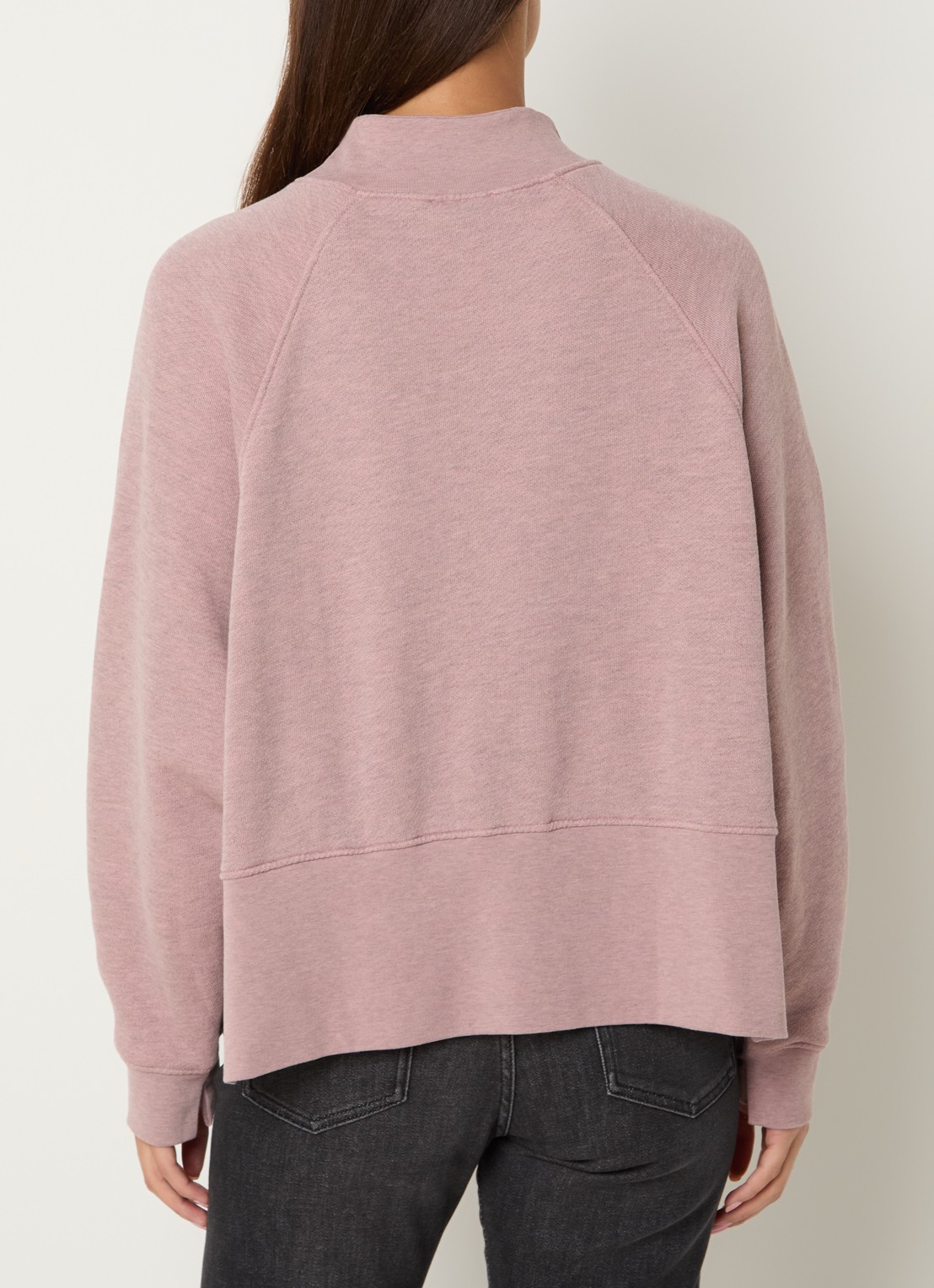 Sessùn Oliveira sweater met opstaande kraag - achterkant 2 roze