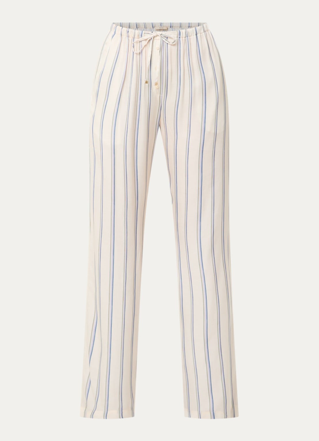 Sessùn Piuma high waist straight fit broek met steekszakken - voorkant gebroken wit