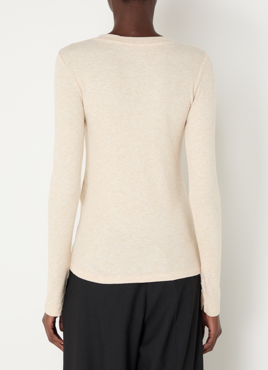 Sessùn Rafter long sleeve in linnenblend - achterkant 4 creme