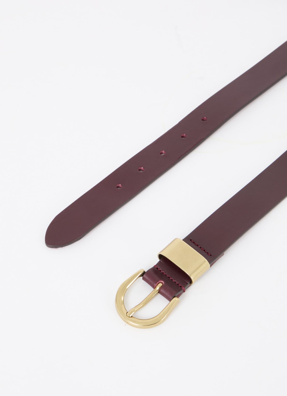 Sessùn Riem van leer - detail 2 kastanjebruin