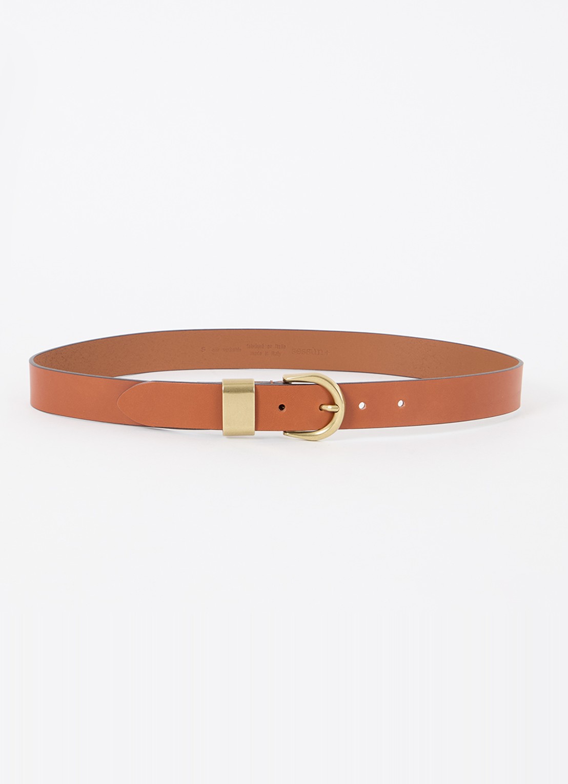 Sessùn Riem van leer - voorkant 2 cognac