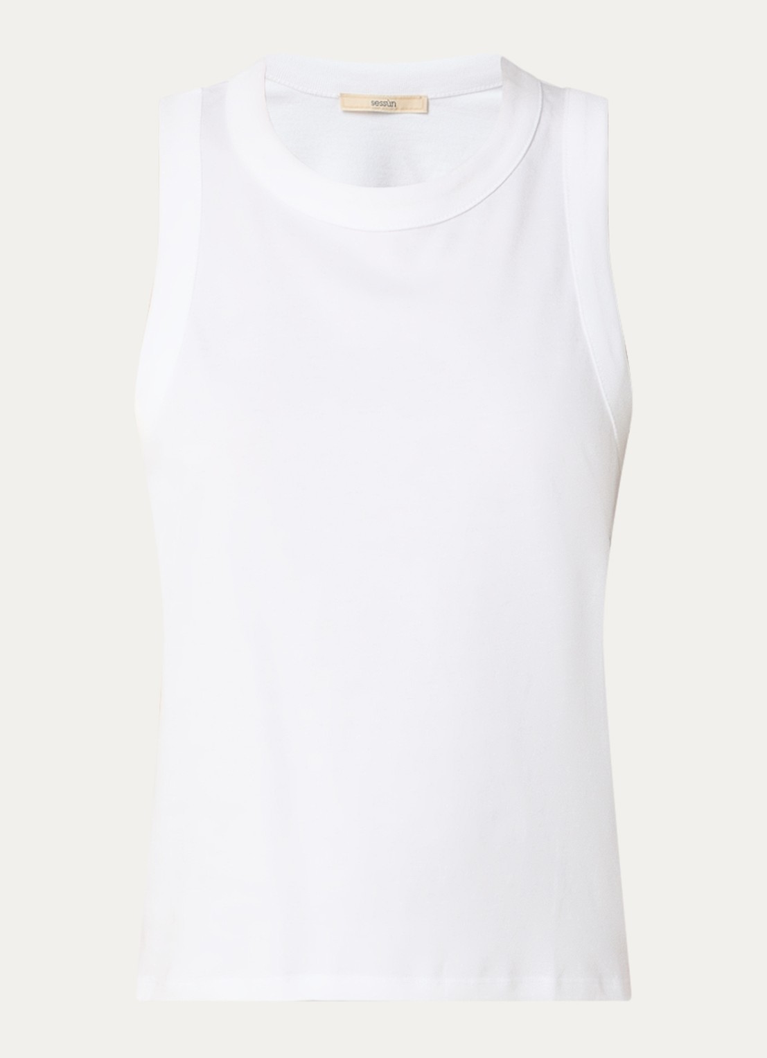 Sessùn Sangalo tanktop met stretch - voorkant wit