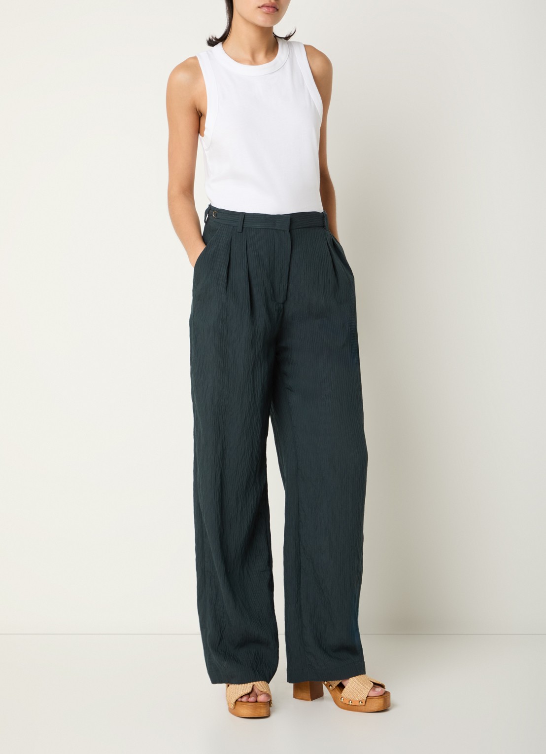 Sessùn Sangalo tanktop met stretch - voorkant 2 wit