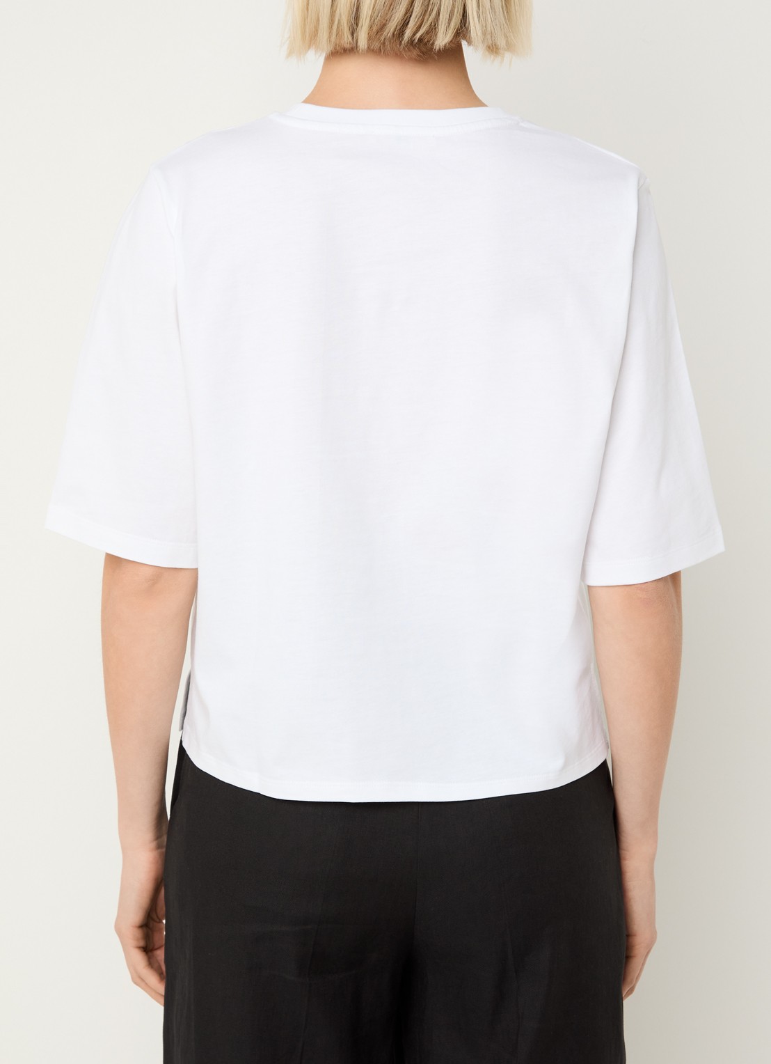 Sessùn Serge T-shirt met ronde hals - achterkant wit