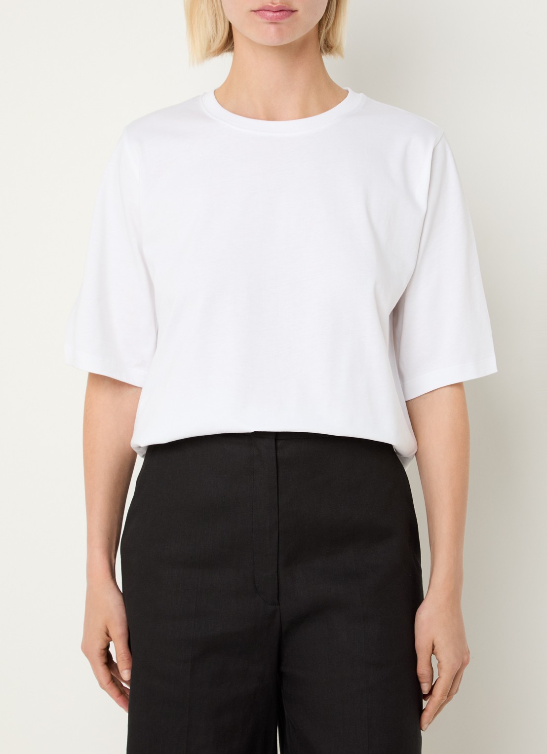 Sessùn Serge T-shirt met ronde hals - detail 2 wit