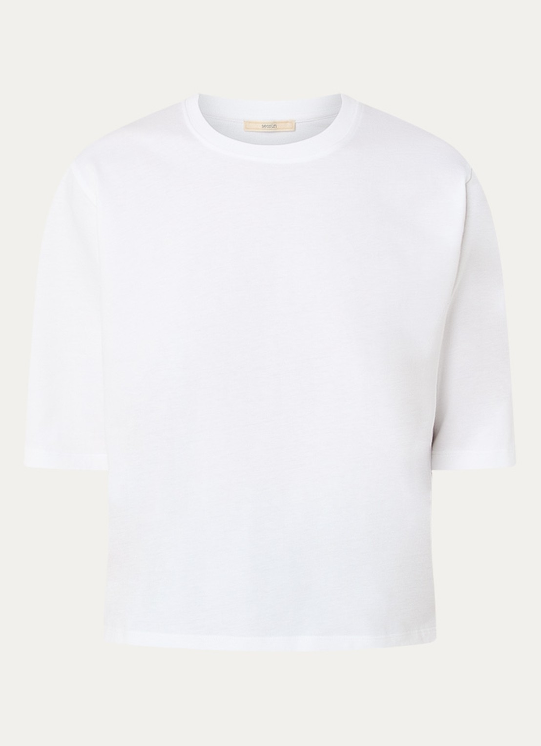 Sessùn Serge T-shirt met ronde hals - voorkant 3 wit