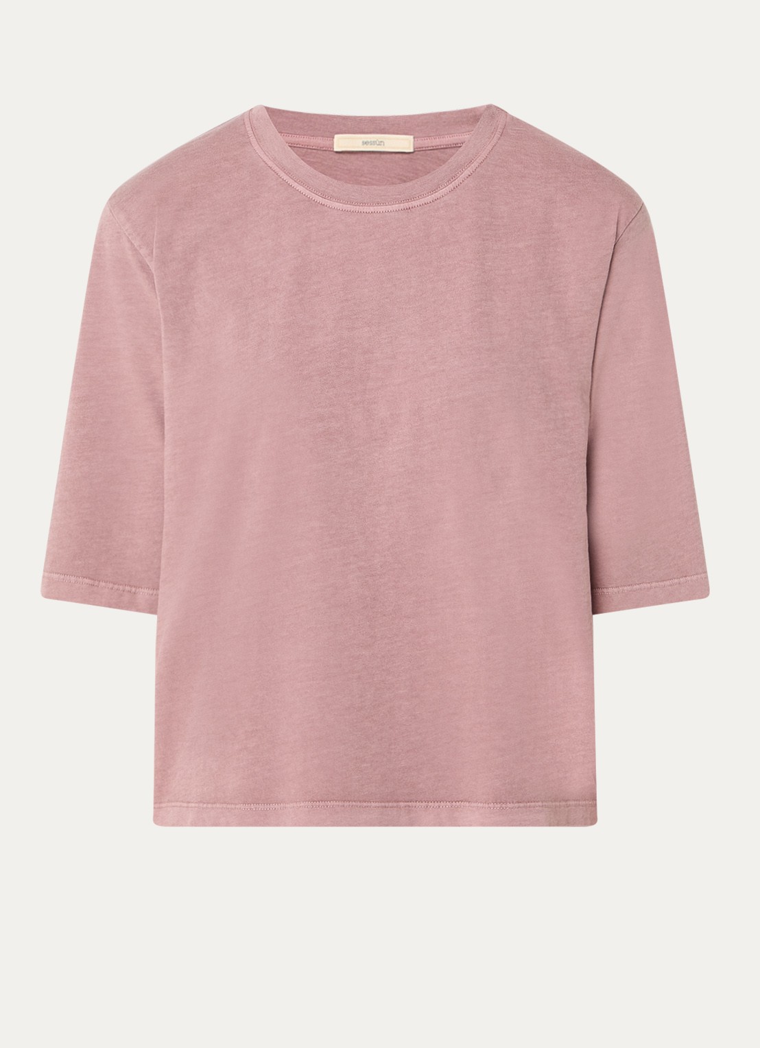 Sessùn Sergio T-shirt met ronde hals - voorkant 2 oudroze