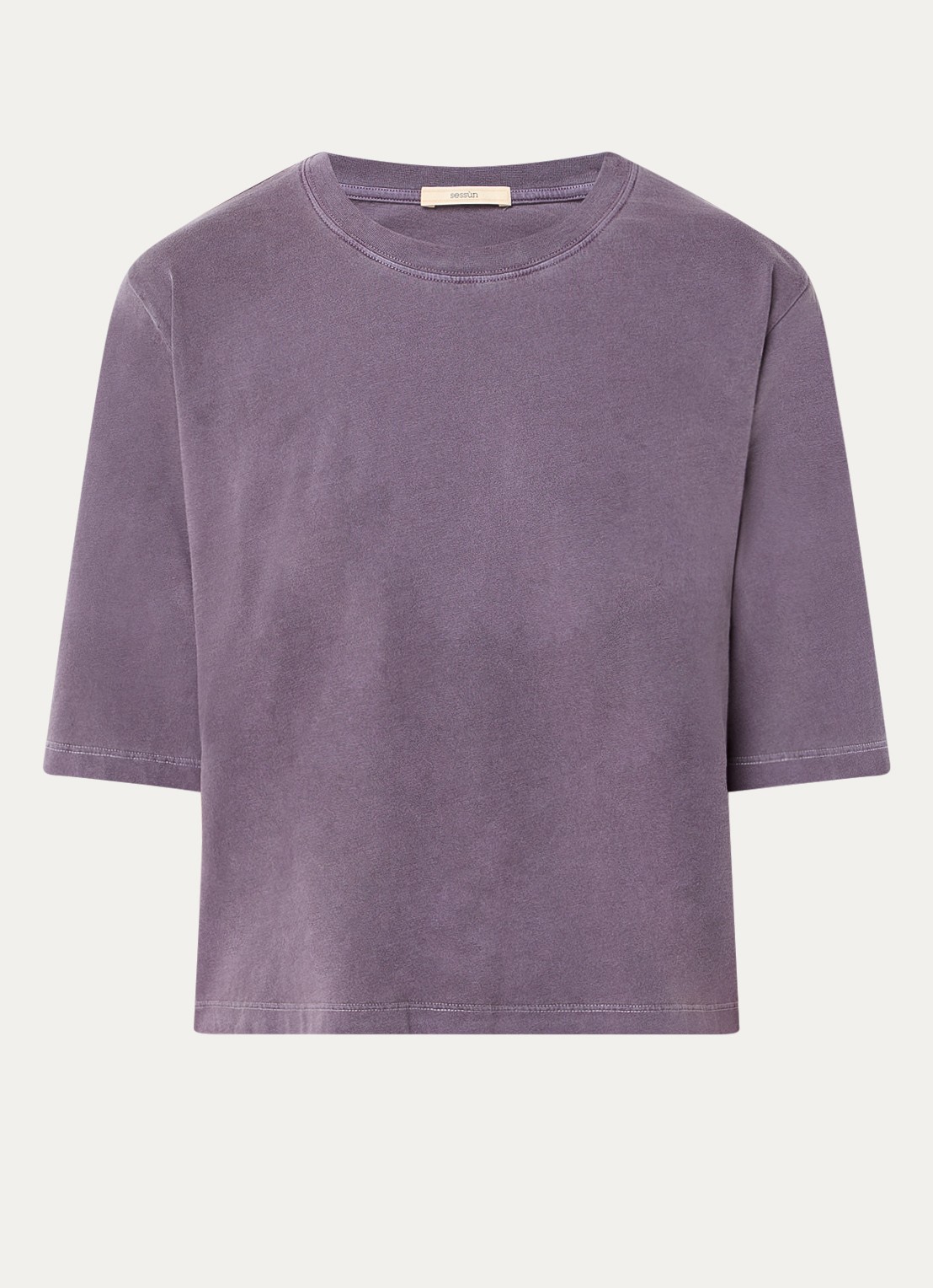Sessùn Sergio T-shirt met ronde hals - voorkant lila