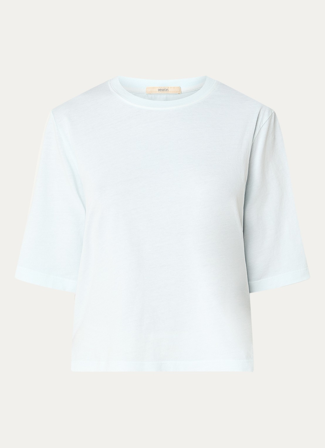 Sessùn Sergio T-shirt met ronde hals - voorkant 2 lichtblauw