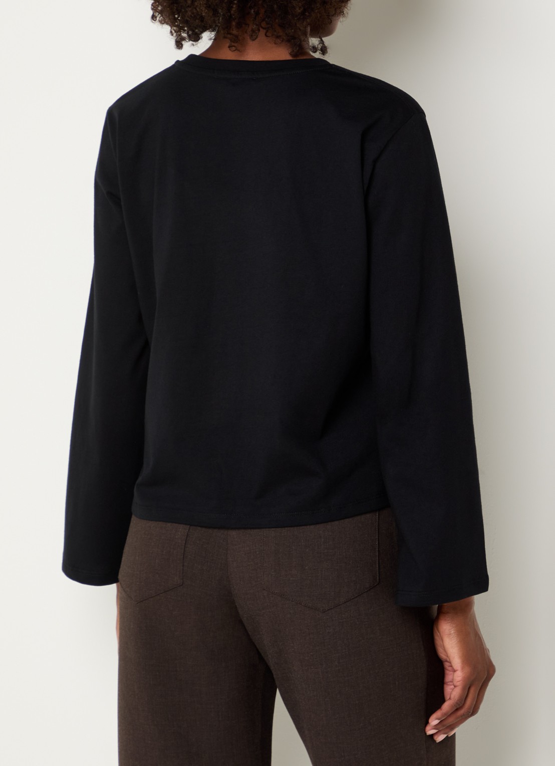 Sessùn Severiano long sleeve met borstzak - achterkant 4 zwart
