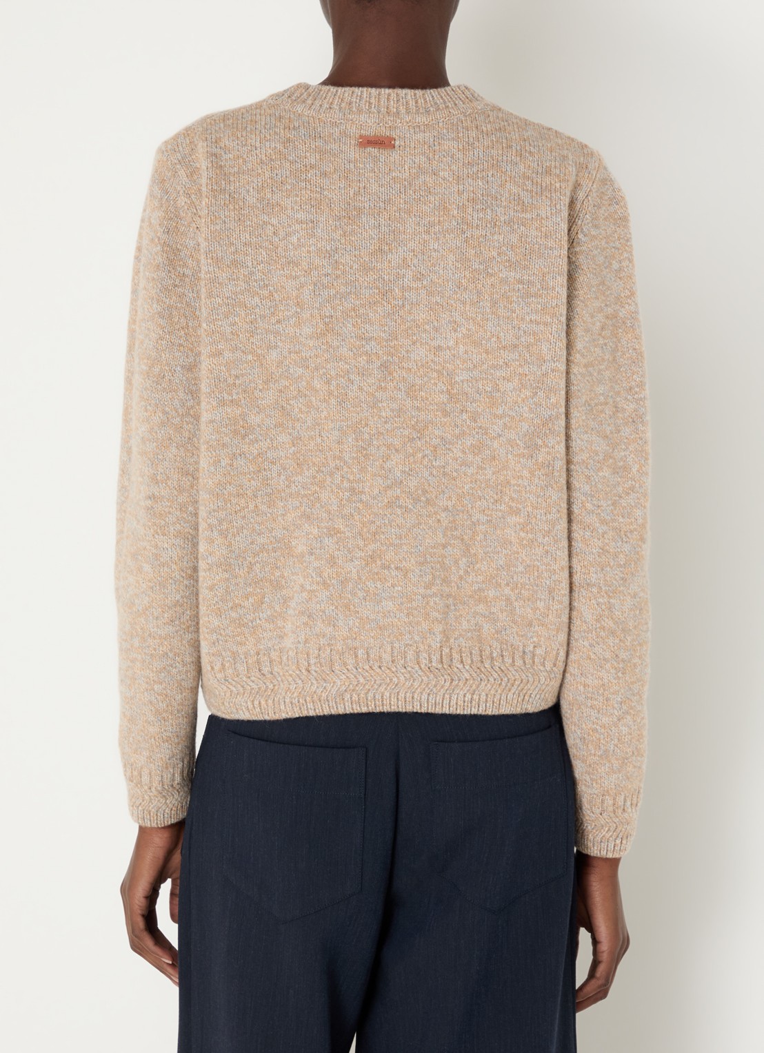Sessùn Silty grofgebreide trui van wol - achterkant 3 beige
