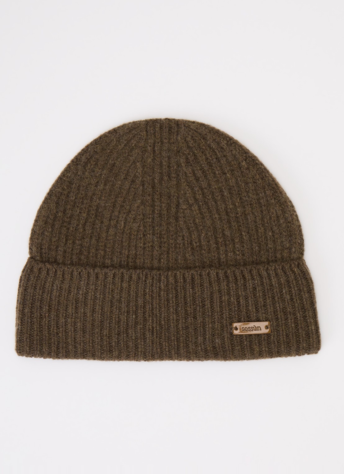 Sessùn Sowa muts van wol - voorkant bruin