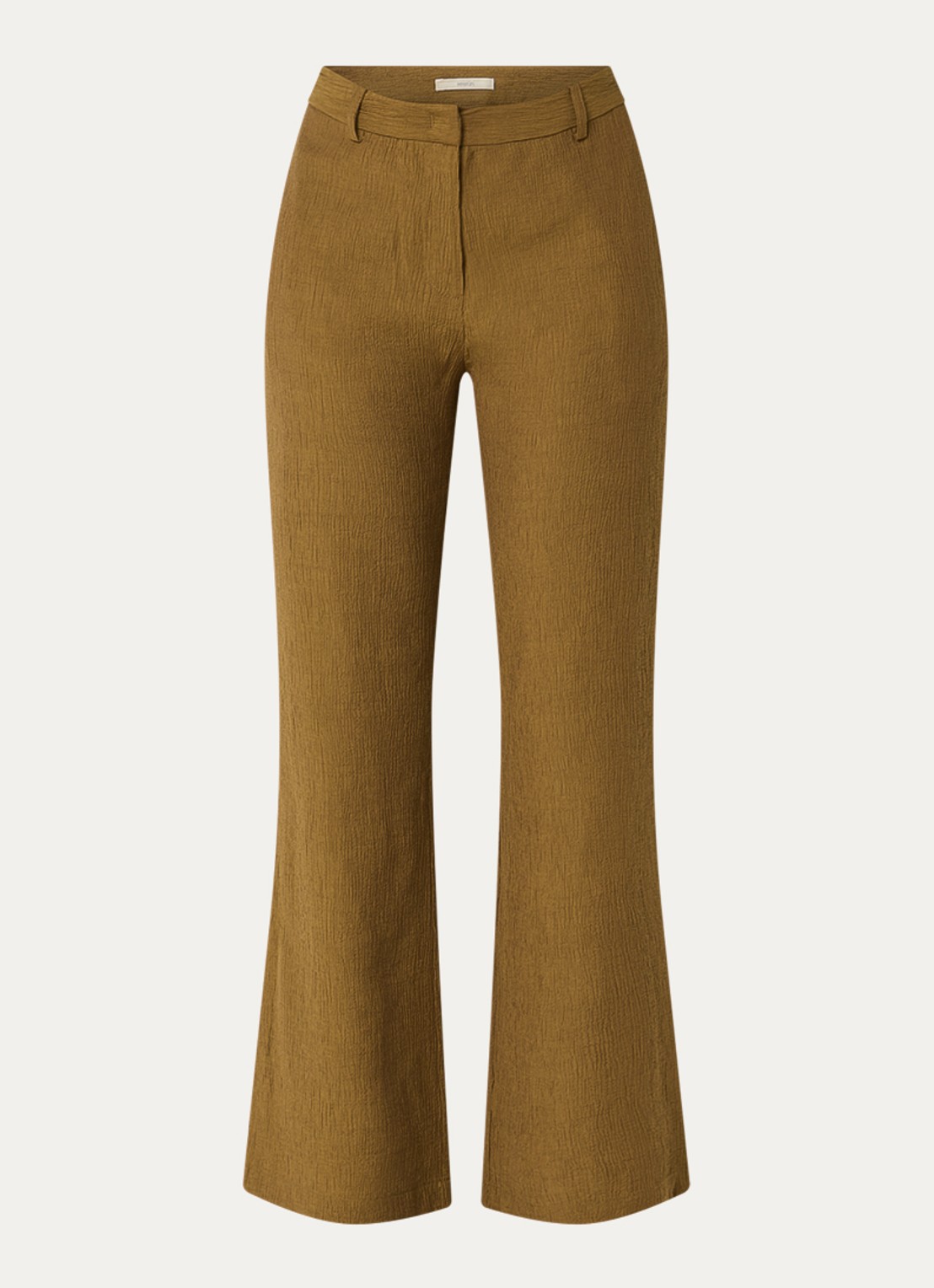 Sessùn Tancreto high waist flared fit pantalon met steekzakken - voorkant brons