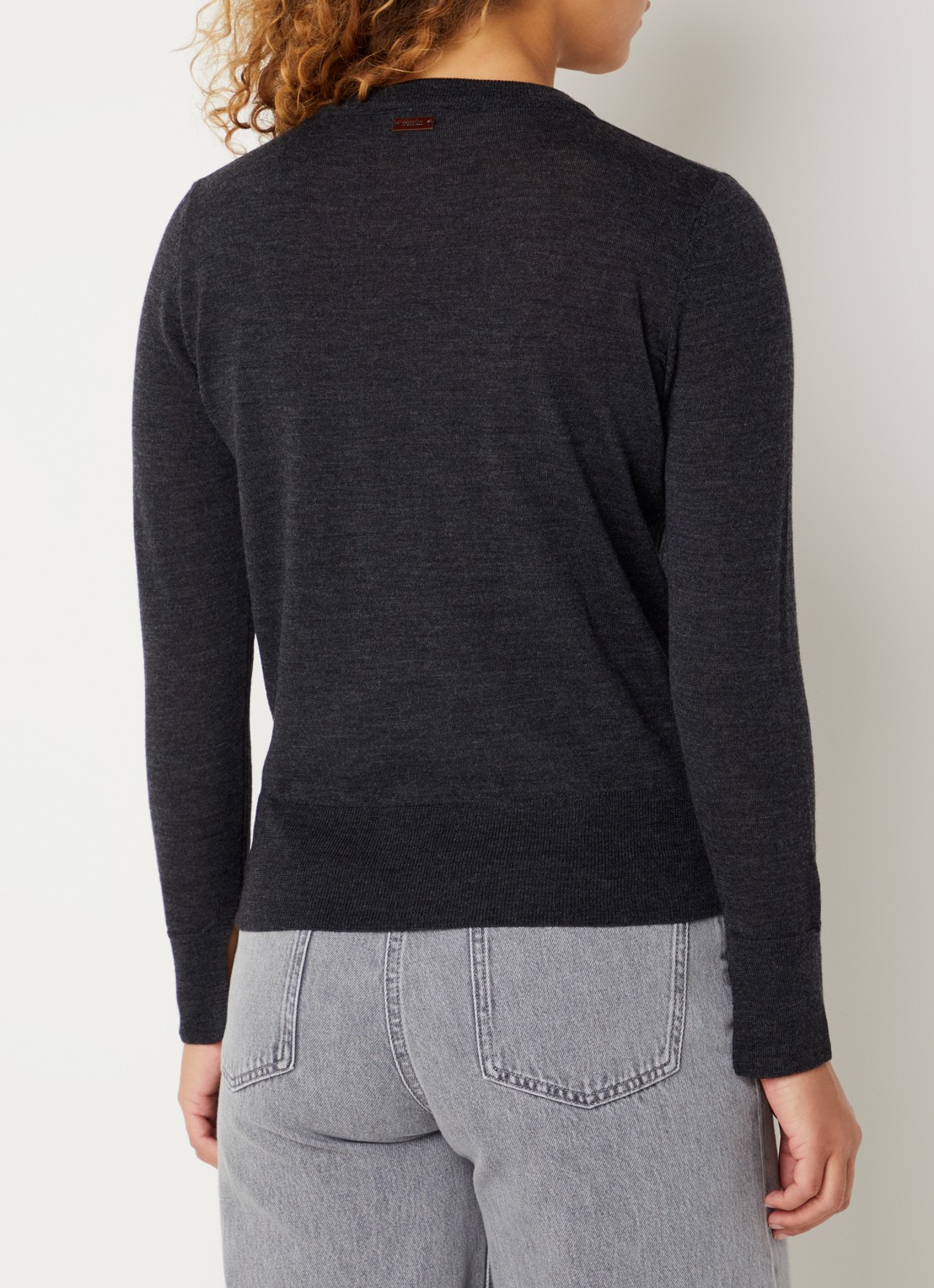 Sessùn Teshima fijngebreide pullover van wol - achterkant antraciet