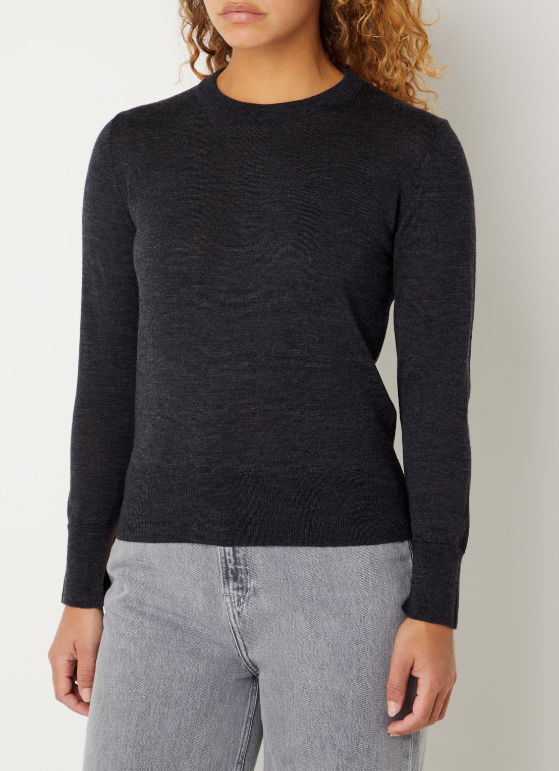 Sessùn Teshima fijngebreide pullover van wol - detail 4 antraciet