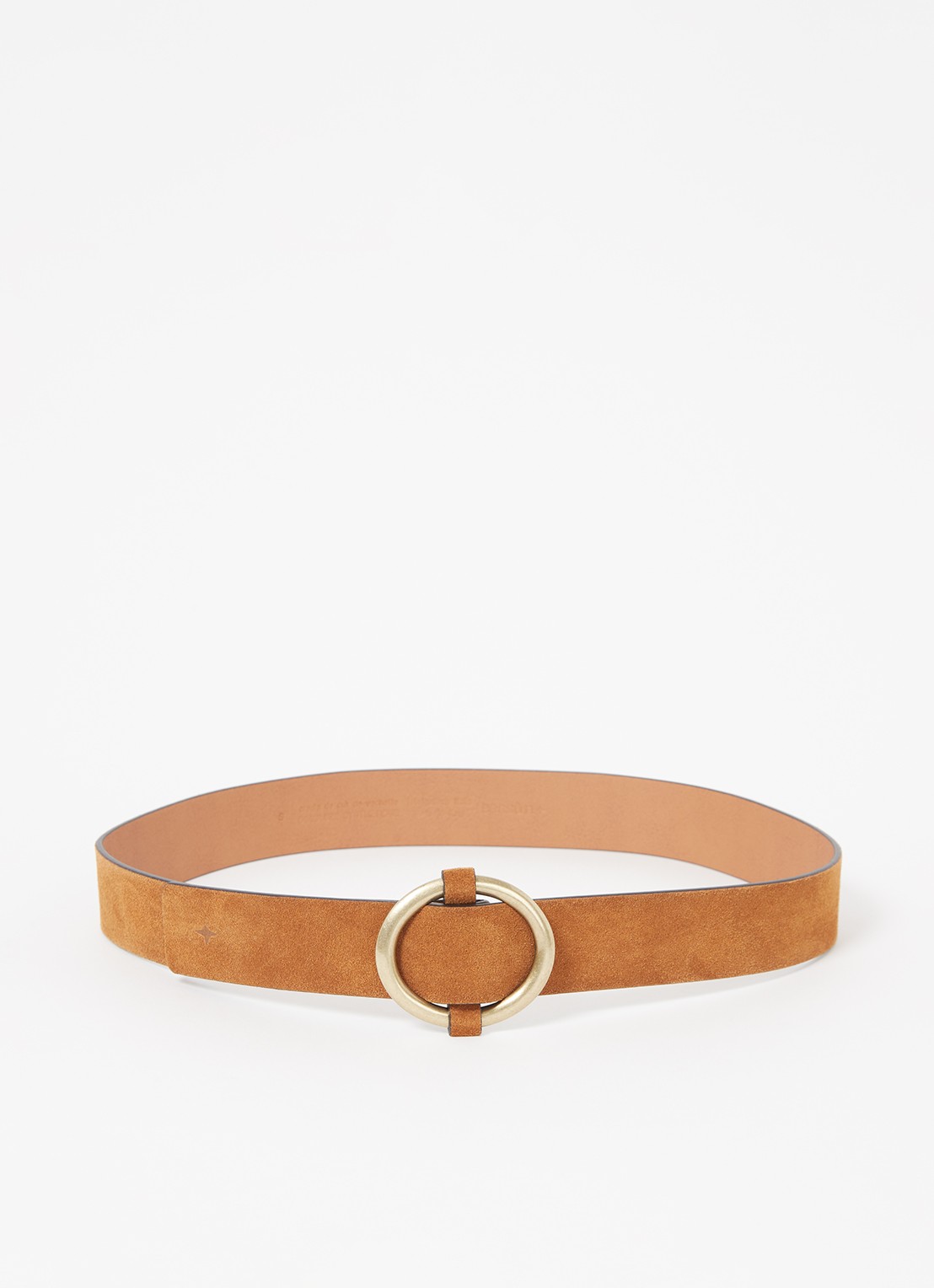 Sessùn Tisao Su riem van suède  - voorkant 2 cognac