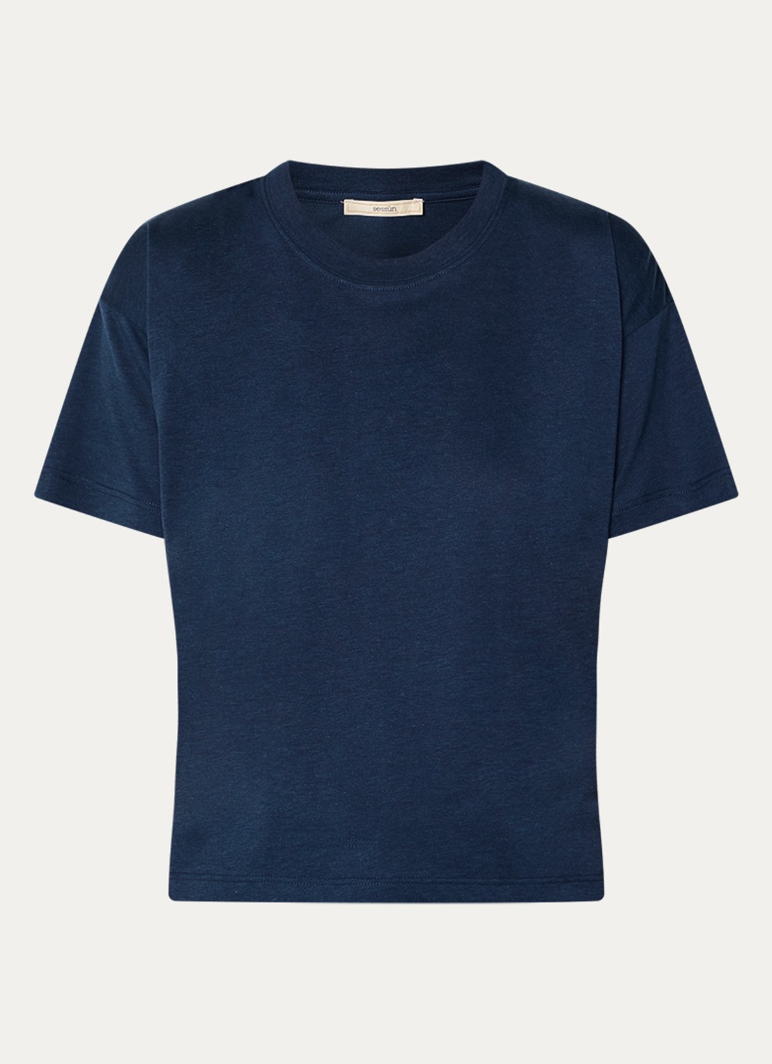 Sessùn Too cropped T-shirt  - voorkant donkerblauw